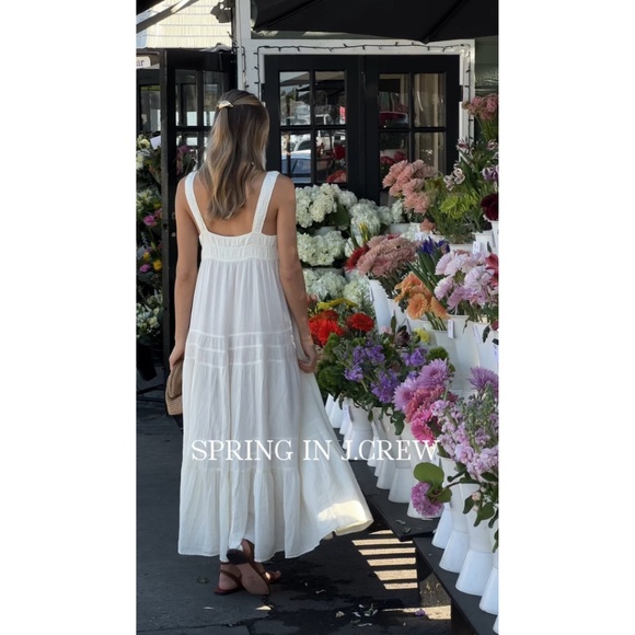 J.Crew NWT Airy gauze tiered maxi dress - Picture 4 of 8